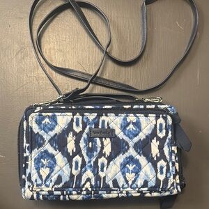Vera Bradley Blue and White Ikat Clutch